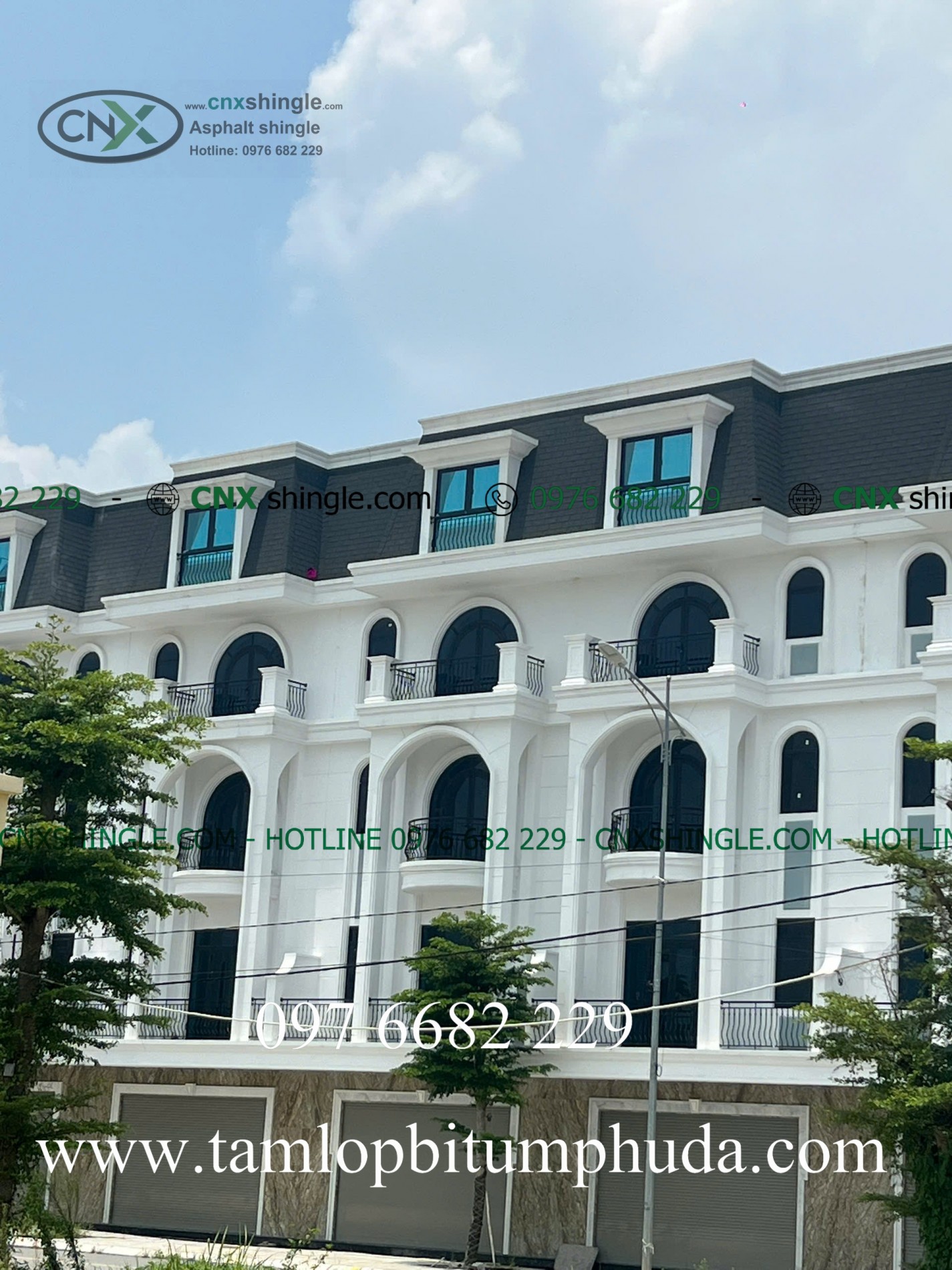 Ngói bitum cho nhà kiiểu Pháp, mái mansard