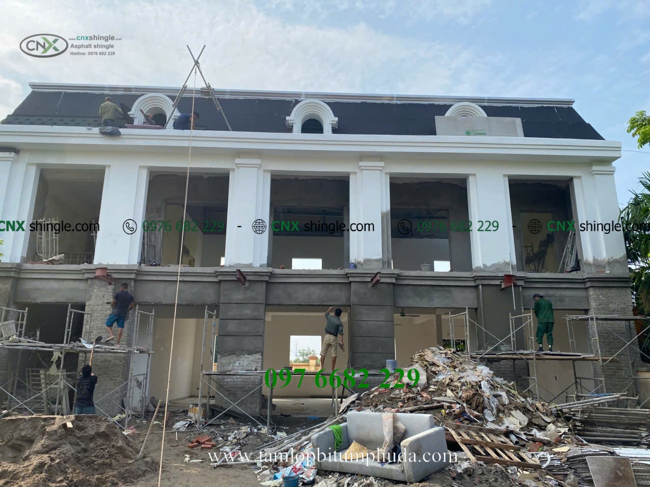 Thi Công Ngói Bitum Lục Giác