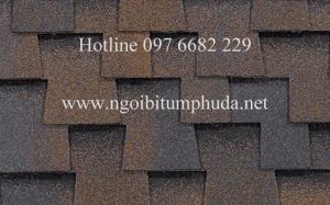 NGÓI BITUM PHỦ ĐÁ KIỂU VẨY RỒNG MÀU ĐỒNG - CAFE