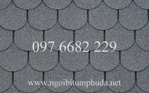 NGÓI BITUM PHỦ ĐÁ KIỂU VẨY CÁ MÀU XÁM