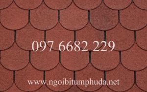 NGÓI BITUM PHỦ ĐÁ KIỂU VẨY CÁ MÀU ĐỎ