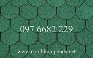 NGÓI BITUM PHỦ ĐÁ KIỂU VẨY CÁ MÀU XANH
