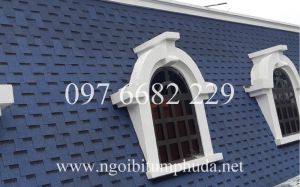 NGÓI BITUM PHỦ ĐÁ KIỂU VẨY RỒNG MÀU XANH BLUE