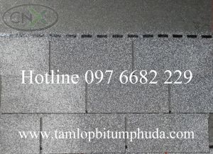 NGÓI BITUM PHỦ ĐÁ KIỂU CHỮ NHẬT MÀU XÁM 3D